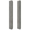 vidaXL Cabeceira cama c/ abas veludo 203x16x118/128 cm cinzento-claro