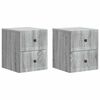 vidaXL Gabinete de Canto Montado na Parede 2 unid. Sonoma Cinzento