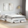 vidaXL Estrutura cama c/ gavetas 120x190cm derivados de madeira branco