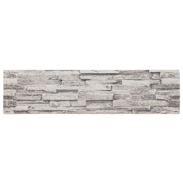 vidaXL Pain&eacute;is de parede 10 pcs Cinzento-claro 100 x 25 cm Espuma EPS