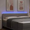 vidaXL Cabeceira LED Manual Cinzento-acastanhado 180 cm Poli&eacute;ster