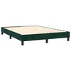 vidaXL Cama com molas/colch&atilde;o 140x190 cm veludo verde-escuro