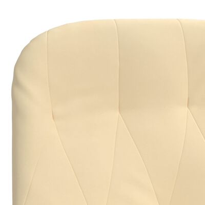 vidaXL Cadeira de descanso veludo branco nata