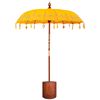 vidaXL Parasol Balin&ecirc;s com Base Amarelo e castanho 190 x 190 x 295 cm