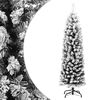 vidaXL &Aacute;rvore de Natal artificial fina com neve 120 cm PVC verde