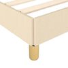 vidaXL Estrutura de cama sem colch&atilde;o 140x190 cm tecido cor creme