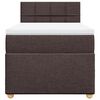 vidaXL Cama com molas/colch&atilde;o 100x200 cm tecido castanho-escuro