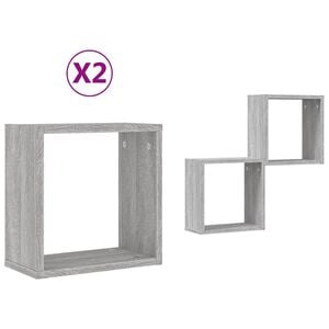 vidaXL Prateleiras de parede forma de cubo 2 pcs 30x15x30 cm