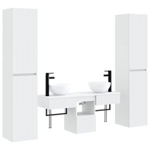 vidaXL Conjunto de M&oacute;veis para Banheiro 5 unid. Branco