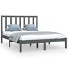 vidaXL Estrutura de cama 120x200 cm madeira de pinho maci&ccedil;a cinzento