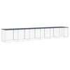vidaXL Galinheiro com teto 603x98x90 cm a&ccedil;o galvanizado antracite