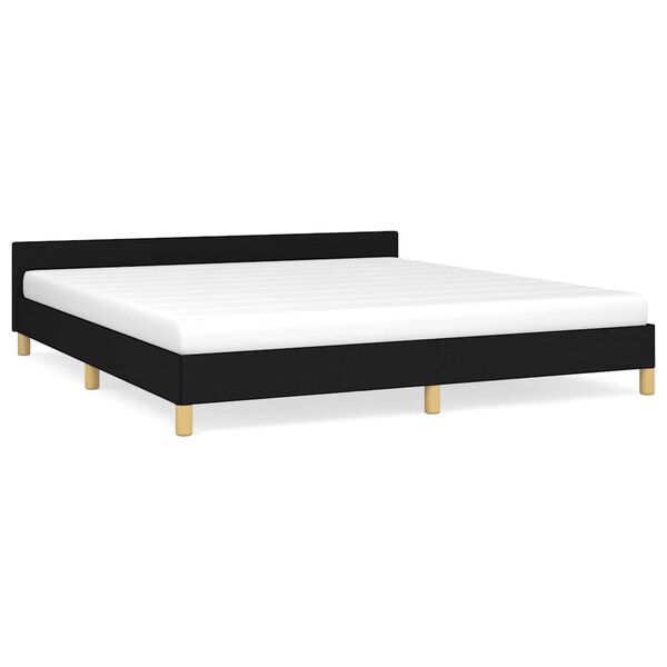 vidaXL Estrutura de cama sem colch&atilde;o 180x200 cm tecido preto