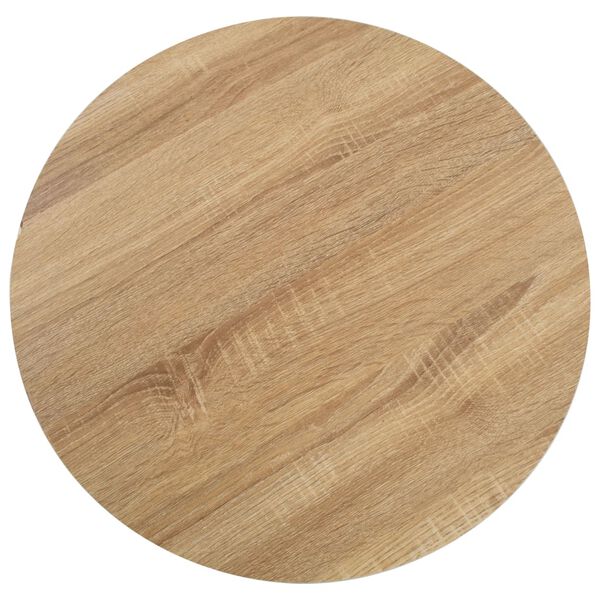vidaXL Mesa bistr&ocirc; 50 cm MDF castanho-claro