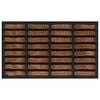vidaXL Tapete de porta retangular 45x75 cm borracha e fibra de coco