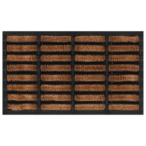 vidaXL Tapete de porta retangular 45x75 cm borracha e fibra de coco