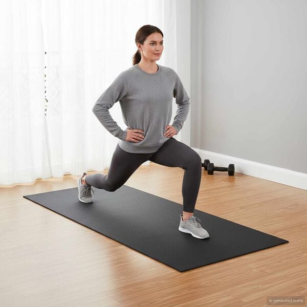 vidaXL Tapete de Prote&ccedil;&atilde;o para Esportes Preto 150 x 75 x 0.6 cm PVC