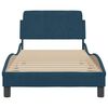 vidaXL Estrutura de cama com cabeceira Dover 90x200 cm veludo azul
