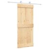 vidaXL Porta Deslizante Natural e Branco 85 x 210 cm