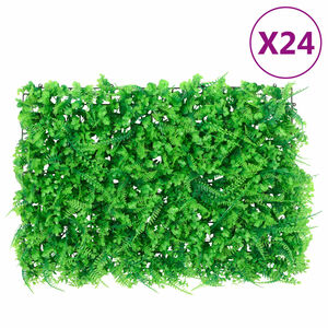 &nbsp;vidaXL Veda&ccedil;&atilde;o de folhas de feto artificiais&nbsp;24 pcs 40x60 cm verde