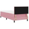 vidaXL Cama Box Spring LED com colch&atilde;o Rosa 100 x 200 cm Veludo