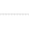 vidaXL Cerca de jardim com arco superior em a&ccedil;o 1781,5x80 cm preta