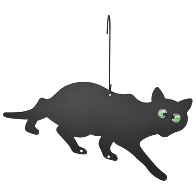vidaXL Conjunto de gatos dissuadores 3 pcs aço preto