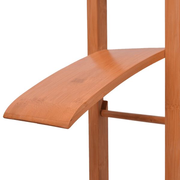 vidaXL Suporte papel higi&eacute;nico p/ casa de banho bambu 20x24,5x81,5 cm