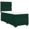 vidaXL Cama com molas/colch&atilde;o 90x200 cm veludo verde-escuro