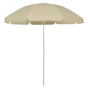 vidaXL Guarda-sol de praia 240 cm amarelo areia