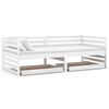 vidaXL Sof&aacute;-cama com gavetas 90x200 cm pinho maci&ccedil;o branco