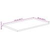 vidaXL Tampo de mesa c/borda viva 110x60x3,8cm mangueira áspera maciça