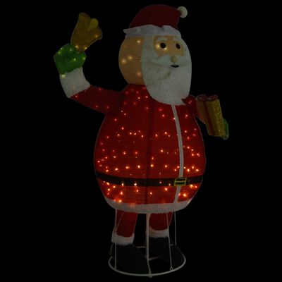 vidaXL Pai Natal decorativo com luzes LED tecido de luxo 180 cm