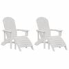 vidaXL Cadeira de Jardim 2 pcs Branco 83 x 74 x 92 cm Polietileno