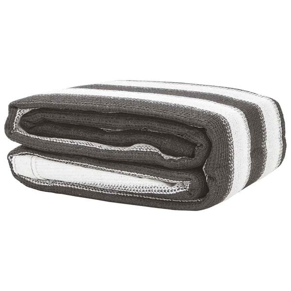 vidaXL Tapete de campismo para tenda 200x200 cm antracite e branco