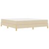 vidaXL Cama Box com colch&atilde;o Creme 180 x 200 cm tecido