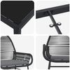vidaXL Conjunto de Jantar para Jardim com almofada 7 pcs Preto vime PE