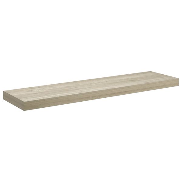 vidaXL Prateleira de parede suspensa 90x23,5x3,8 cm MDF cor carvalho
