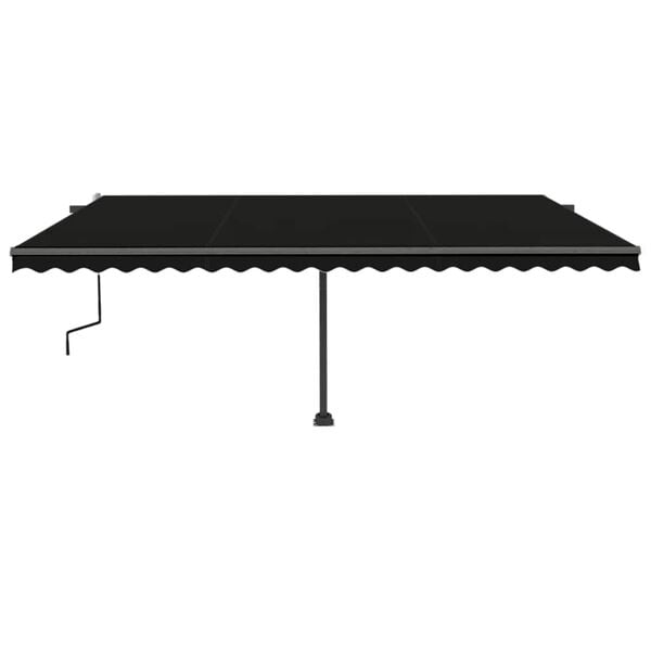 vidaXL Toldo retr&aacute;til manual independente 500x350 cm antracite