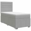vidaXL Cama box spring com colch&atilde;o Cinzento-claro 80 x 200 cm Tecido