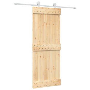 vidaXL Porta Deslizante 80 x 210 cm Natural e Branco