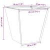 vidaXL Garden Planter 30x30x30 cm a&ccedil;o resistente &agrave;s intemp&eacute;ries