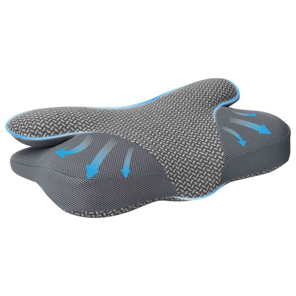 vidaXL Almofada com travesseiro Cinzeto 59 x 38 x 14 cm Poli&eacute;ster