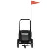 vidaXL Reboque bicicleta p/ animais tecido oxford/ferro preto