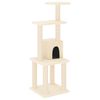 vidaXL &Aacute;rvore para gatos c/ postes arranhadores sisal 105 cm cor creme