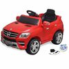 Carro el&eacute;ctrico Mercedes Benz ML350 vermelho 6V com controlo remoto