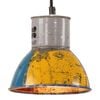 vidaXL Candeeiro suspenso industrial redondo 25W 17 cm E27 multicor