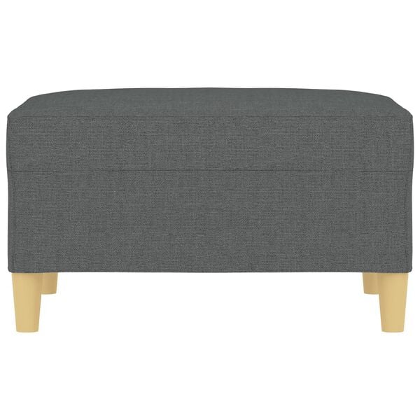 vidaXL Apoio de p&eacute;s 70x55x41 cm tecido cinzento-escuro