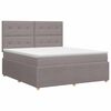 vidaXL Cama box spring com colch&atilde;o Cinzento-acastanhado 180 x 200 cm