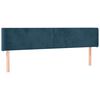 vidaXL Cabeceira de cama c/ abas veludo 203x16x78/88cm azul-escuro
