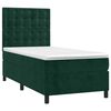 vidaXL Cama box spring c/ colch&atilde;o/LED 80x200 cm veludo verde-escuro